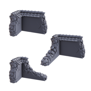 3D Alien Worlds tiled walls ruined corners